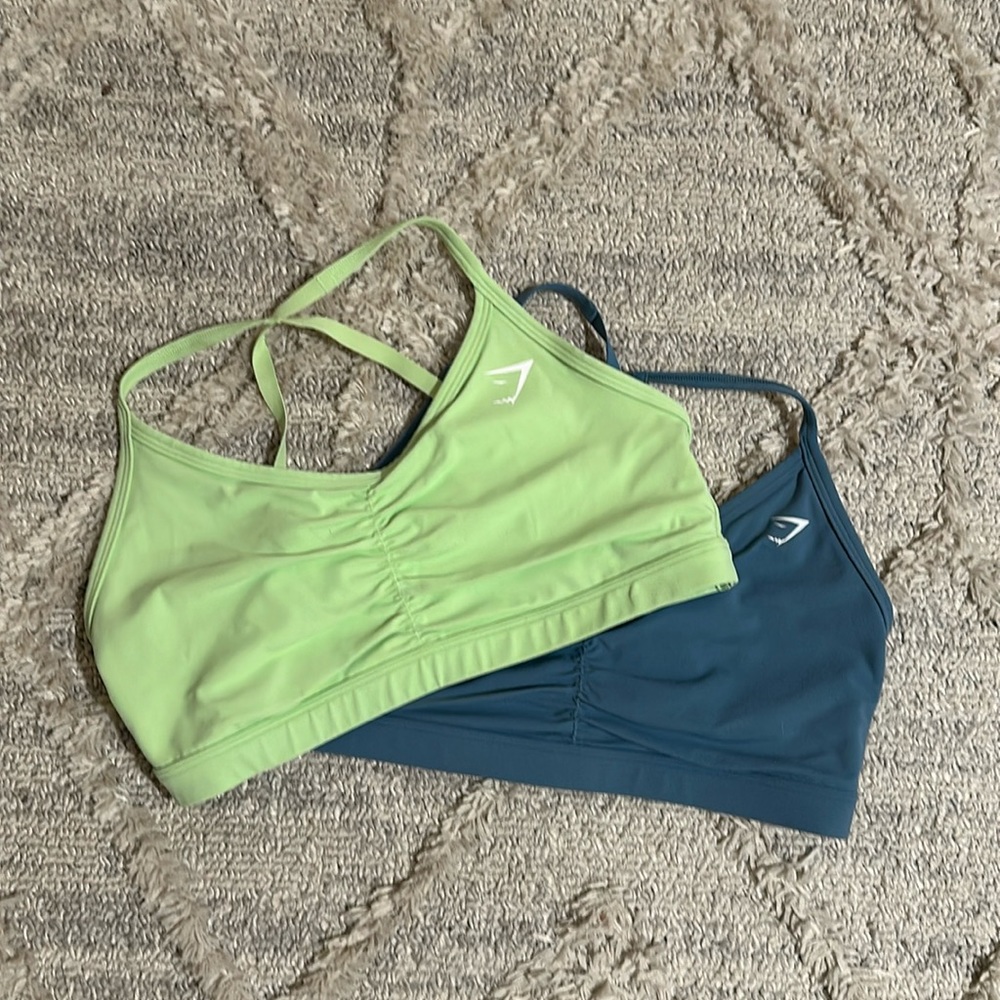Gymshark ruched training sport bras SZ large